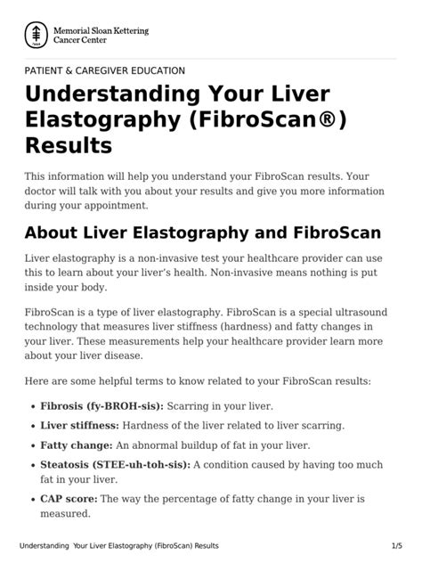 Understanding your FibroScan Results .